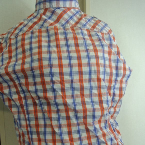 Forever 21 Mens Fitted Fall Autumn Colors Button - Picture 2 of 16